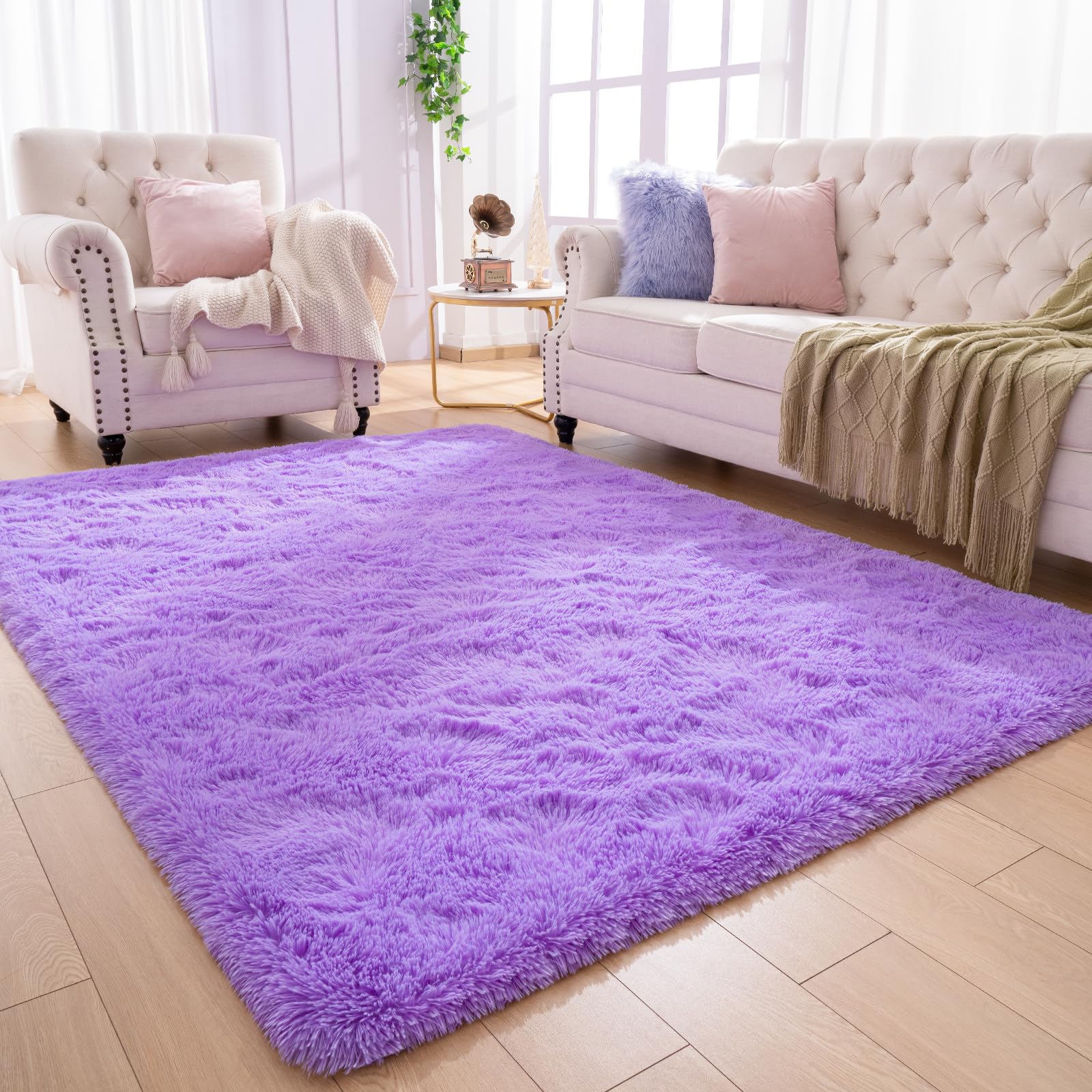 Softlife rug styled beside bed adding warmth and soft color