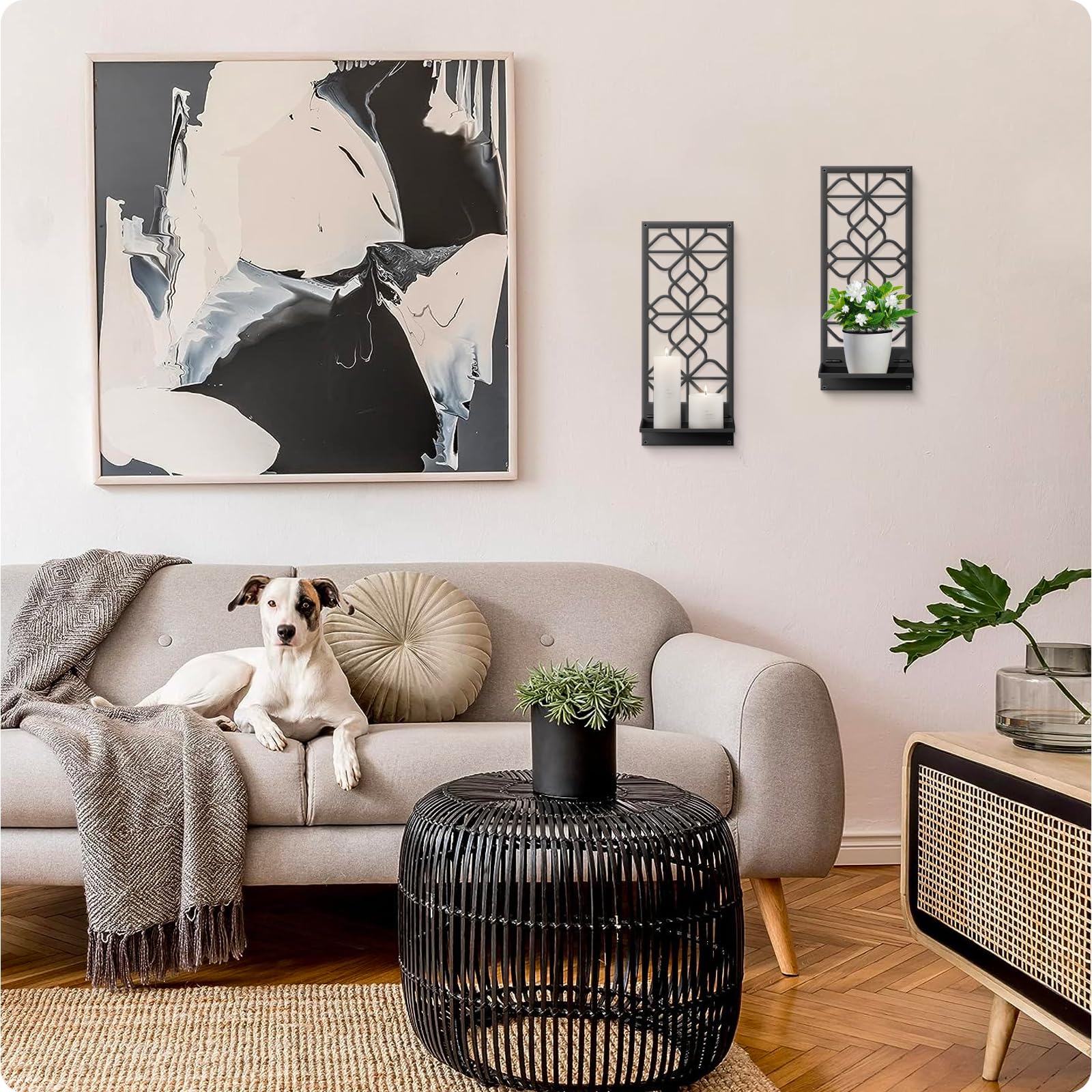 Sokurdeg styled in an entryway showing instant wall transformation benefit