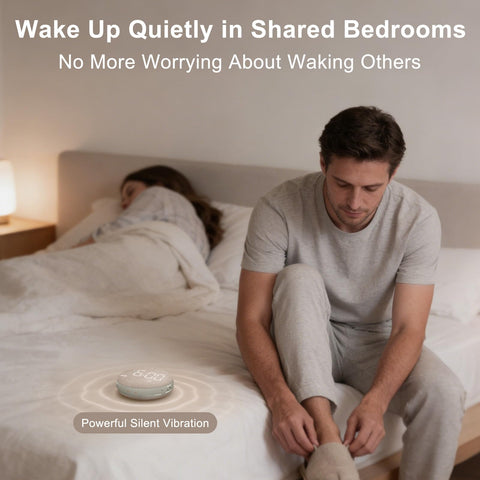 SolaceRise side controls with volume and snooze buttons for easy operation