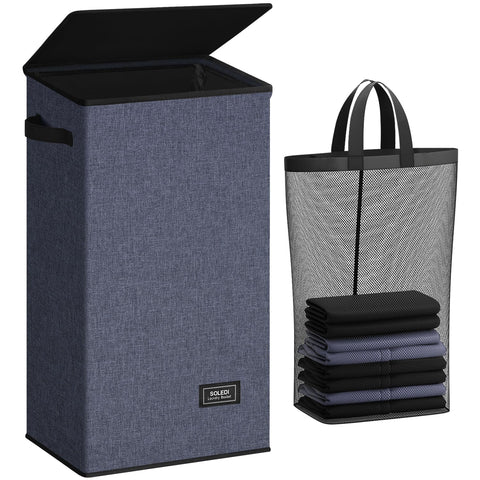 SOLEDI hamper front view showing large capacity and neat appearance
