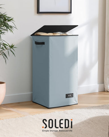 SOLEDI next to detergent bottle showing size comparison for capacity