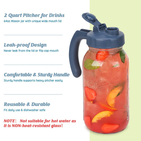 SOLIGT jar inside refrigerator to show compact 2-quart size and fridge-friendly storage