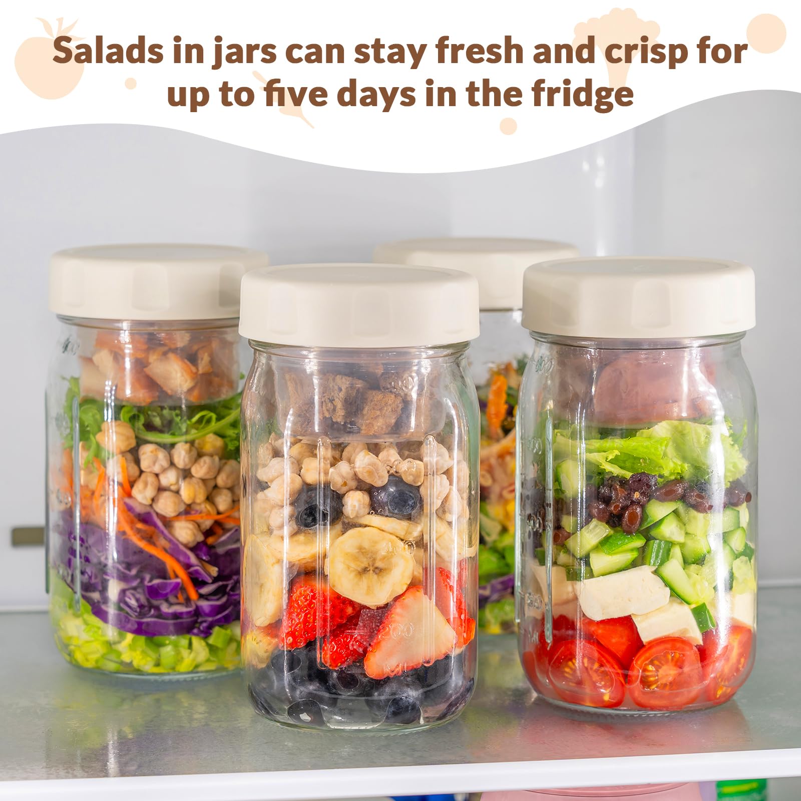 SOLIGT jar next to water bottle and apple to show 32oz scale and portability