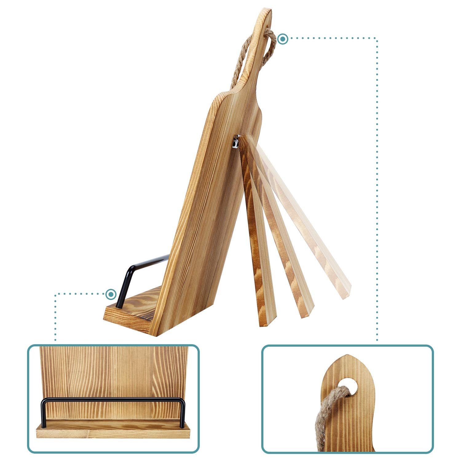 SOLIGT folded flat for compact storage and easy hanging by handle