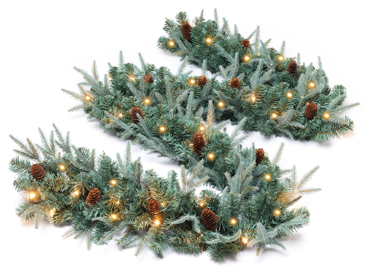 Somikis garland pine cone detail highlighting natural look benefit
