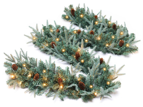 Somikis garland pine cone detail highlighting natural look benefit