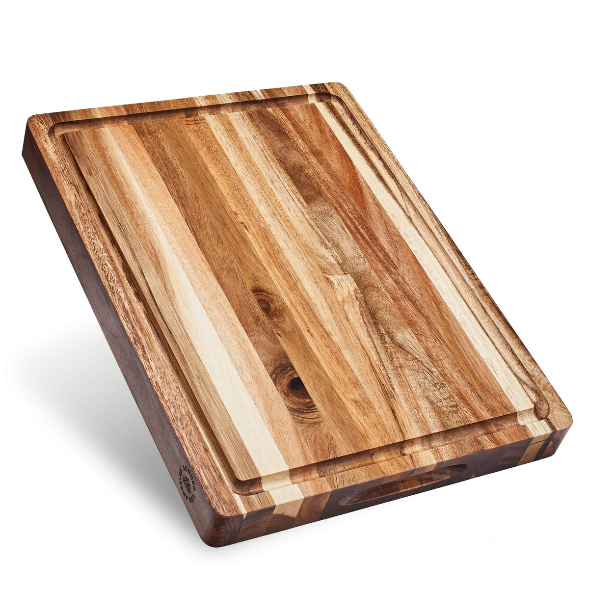 Sonder Los Angeles front view of acacia board showing elegant finish and utility