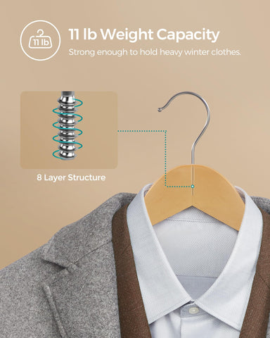 SONGMICS metal hook rotated to demonstrate 360° swivel for easy clothes access