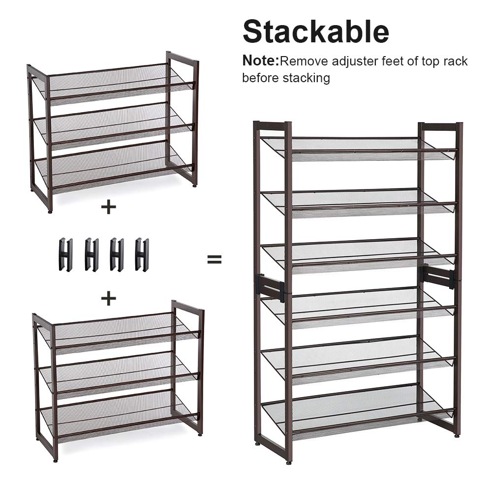 SONGMICS adjustable feet detail keeping the rack level on uneven floors for stability