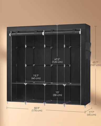 SONGMICS anti-tip kit and hardware showing safety and secure setup benefit