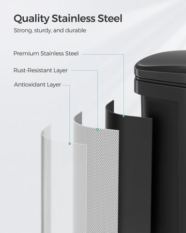 SONGMICS rear handle for carrying the bin easily between rooms and during emptying