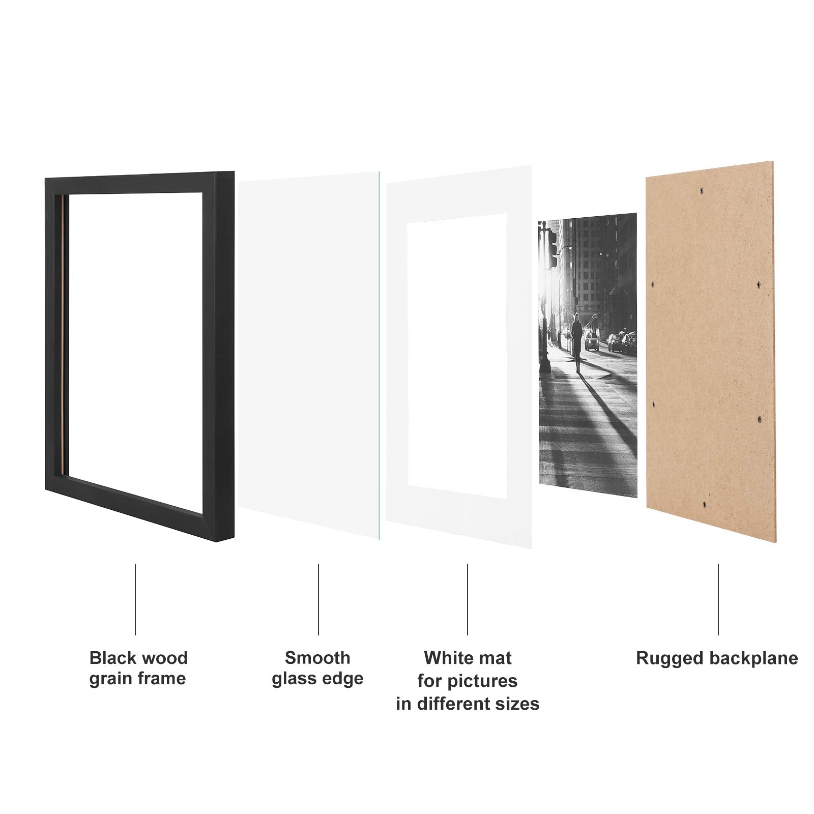 SONGMICS rear view with easel and hanging hardware showing quick setup benefit