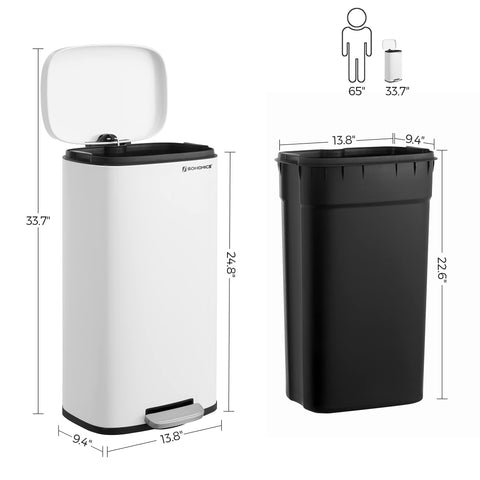 SONGMICS rear bag-tuck slot detail holding liner edges securely for tidy appearance
