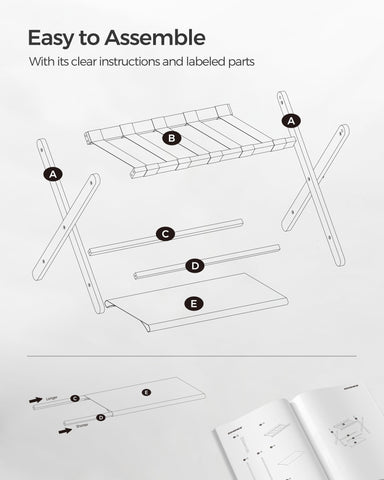 SONGMICS bamboo frame joint and included Allen key demonstrating simple assembly
