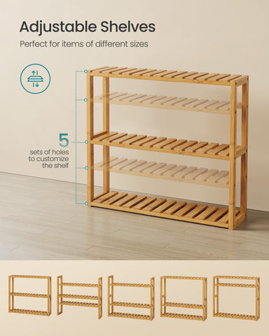 SONGMICS shelf holding kitchen spices for easy access and order