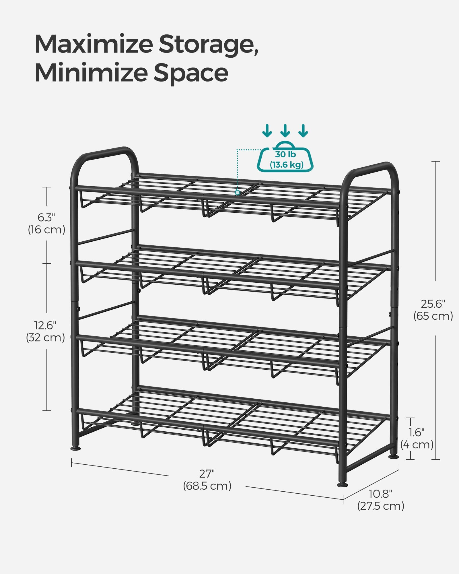 SONGMICS tall boots stored after removing a shelf for extra height
