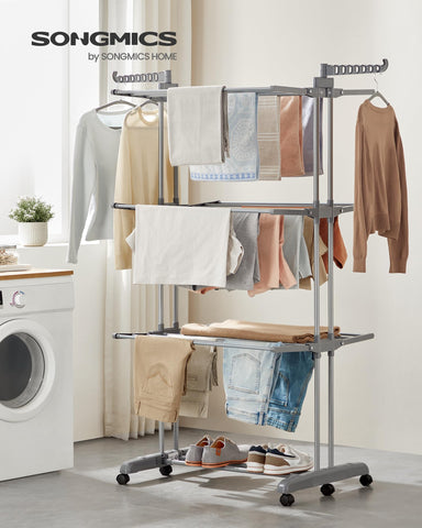 SONGMICS bottom shelf holding shoes and small items for tidy storage benefit