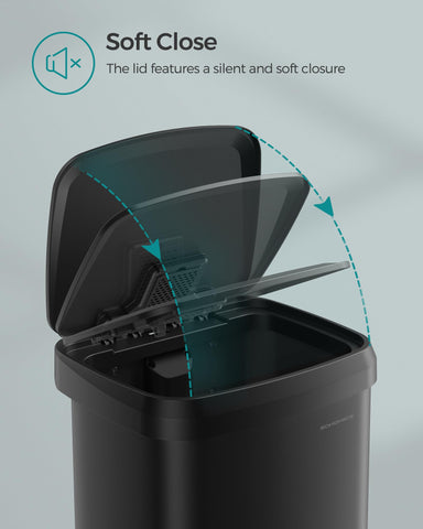 SONGMICS carbon filter in lid capturing and reducing kitchen odors