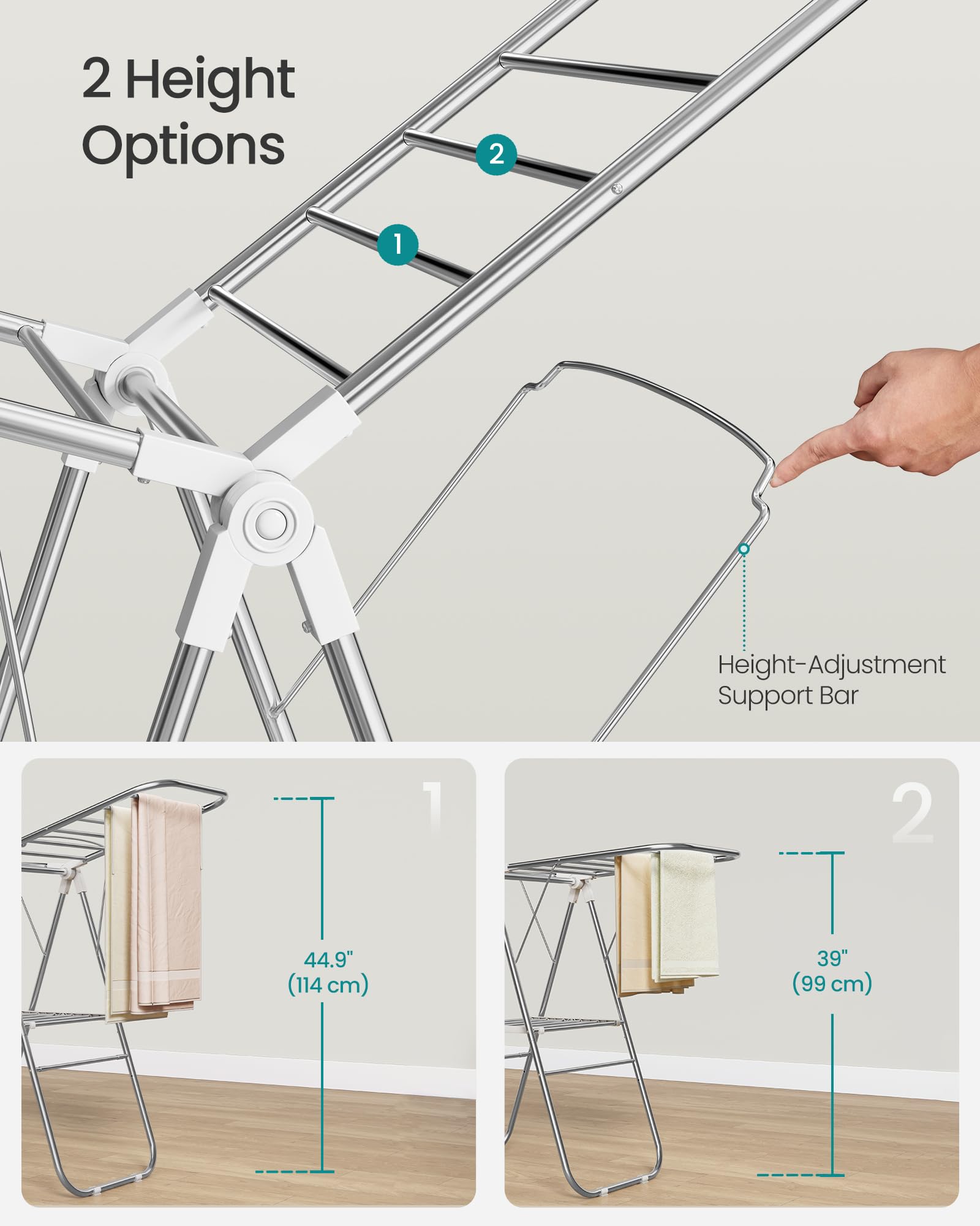 SONGMICS 27 clips securing socks and delicates for no-fall benefit