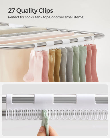 SONGMICS clips holding socks and delicates prevent items from falling