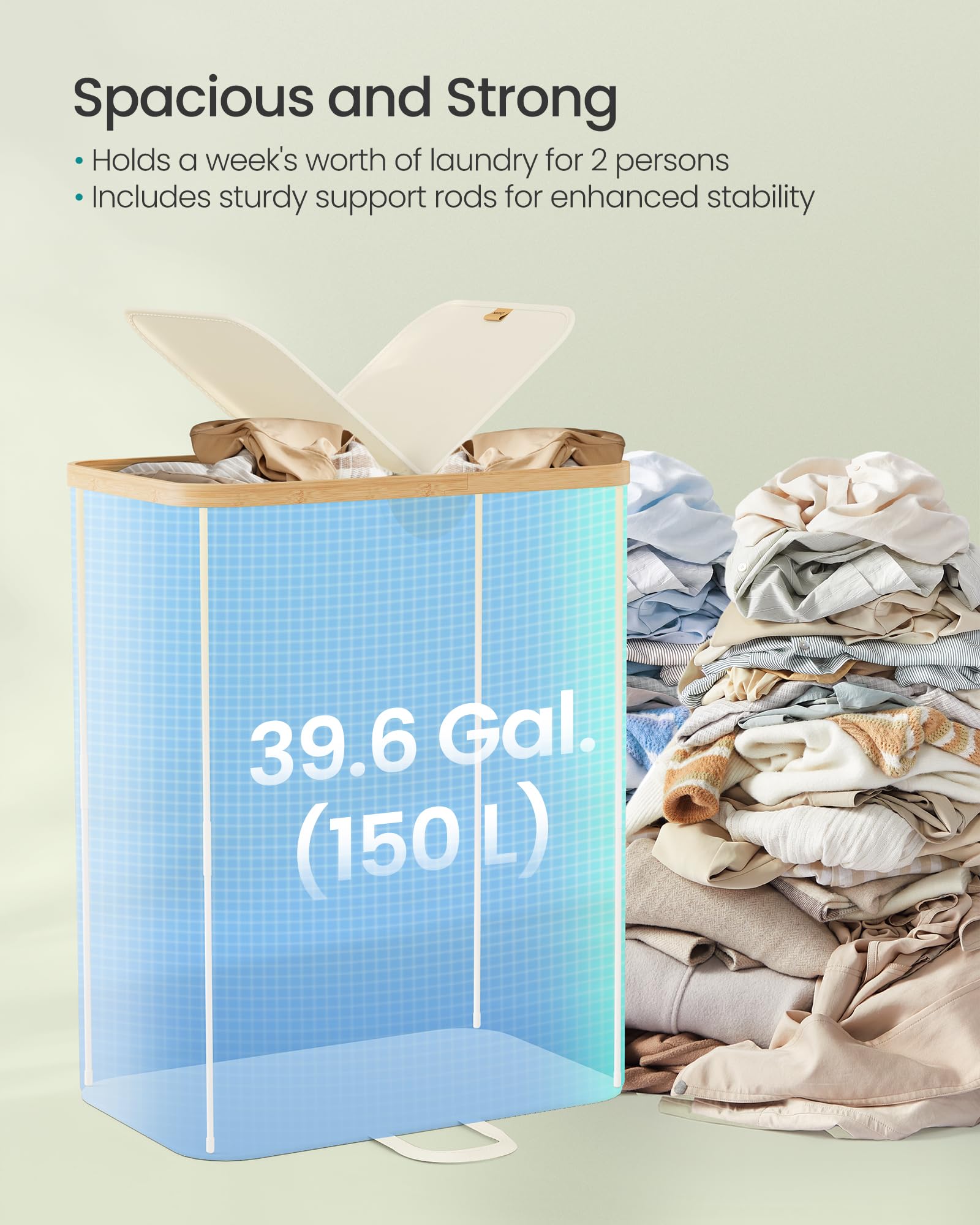 SONGMICS close-up of 600D Oxford fabric showing water resistance and durability