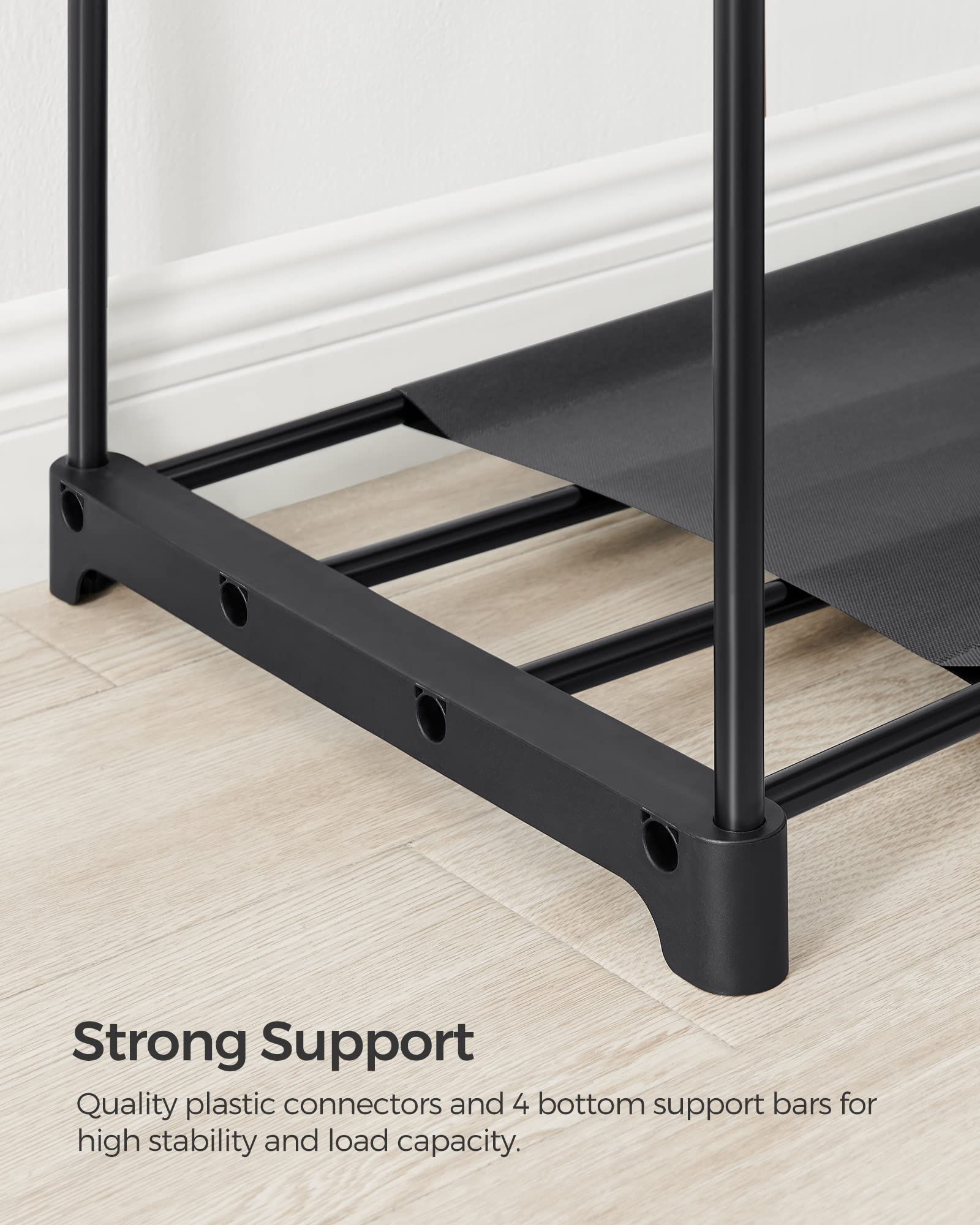 SONGMICS in bedroom lifestyle showing tidy room and quick setup benefit