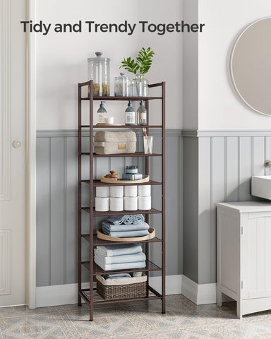 SONGMICS closet setup demonstrating multi-use storage and space saving benefit