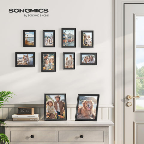 SONGMICS close-up of cove MDF profile highlighting sturdiness and style