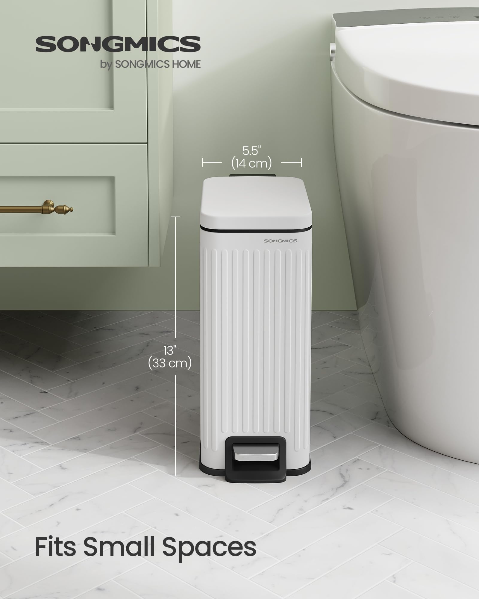 SONGMICS close-up of fluted texture highlighting durable stylish finish