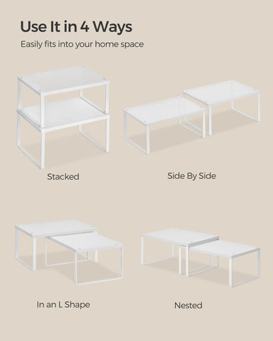 SONGMICS on countertop styled with jars creating attractive visible storage benefit
