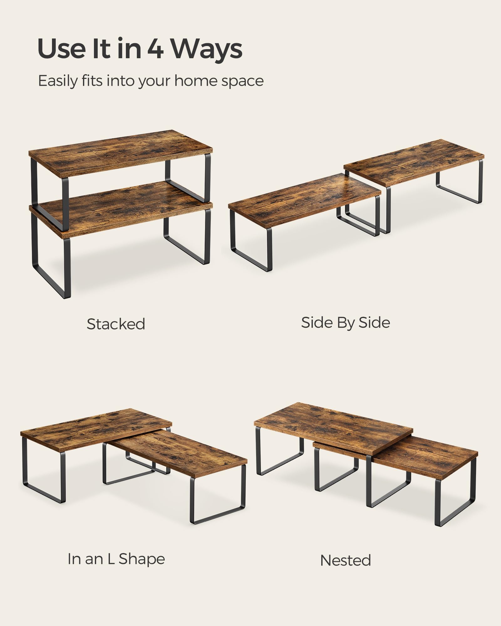 SONGMICS elevating a dining centerpiece, stylish table organization benefit