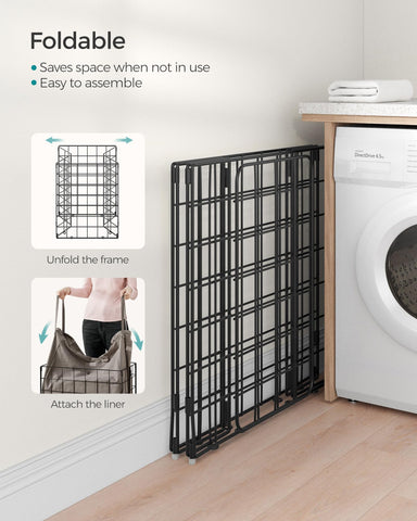 SONGMICS drawstring top detail securing contents and protecting privacy benefit