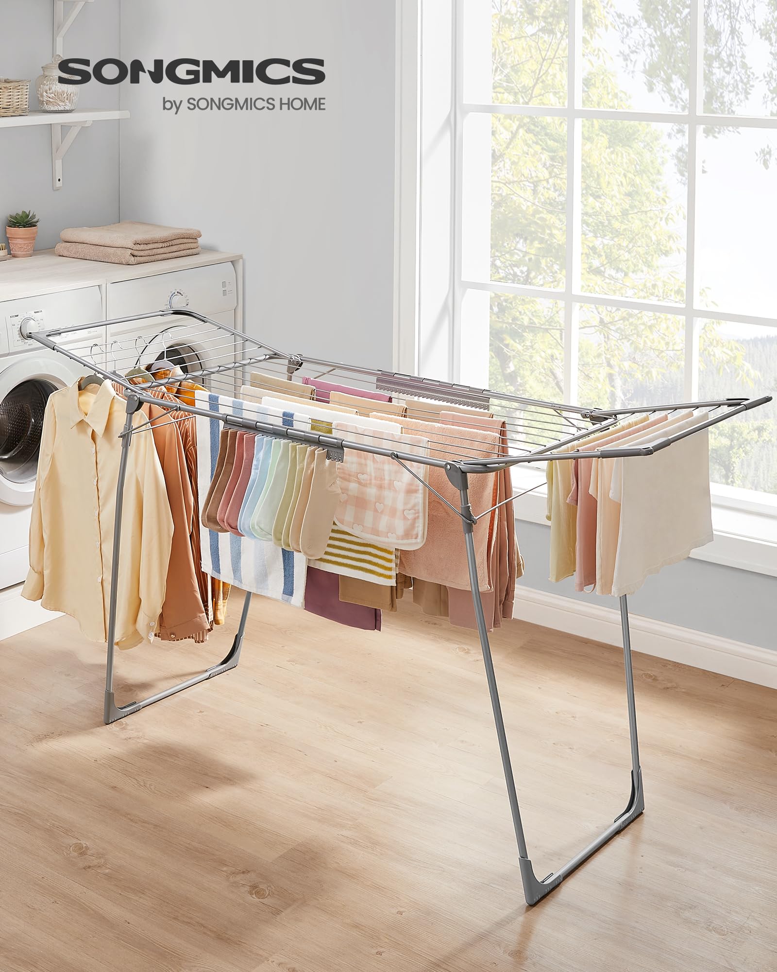 SONGMICS folded rack compactly stored under bed saving space