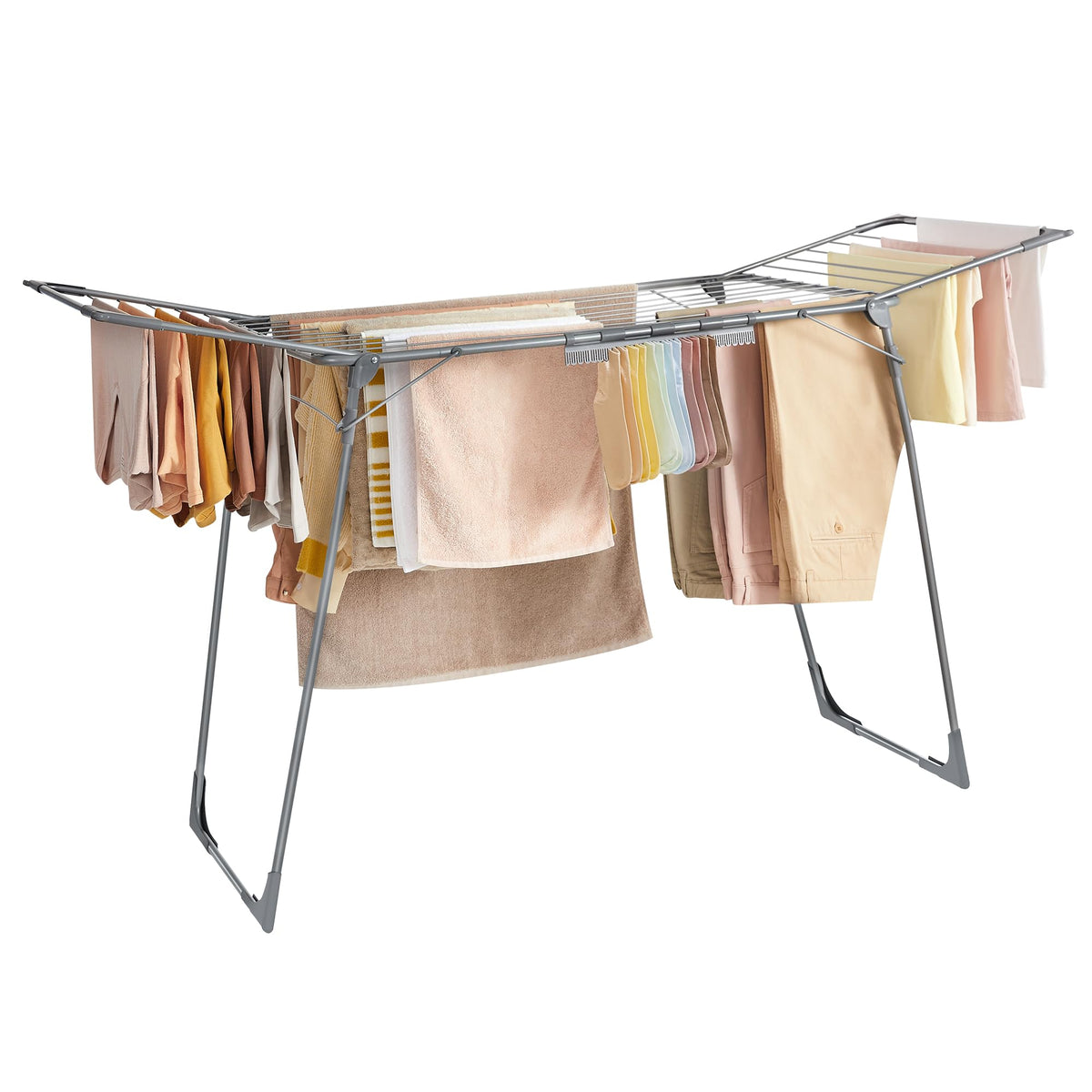 SONGMICS front view showing full drying capacity and stable frame advantage
