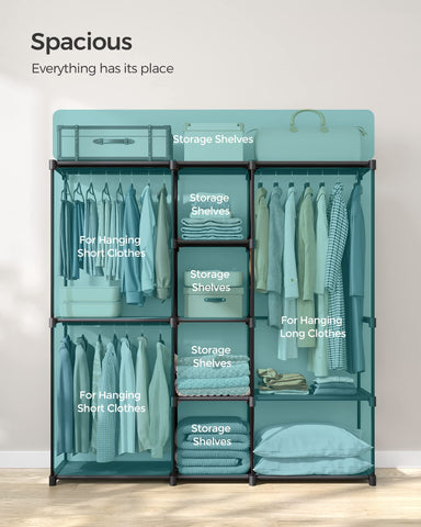 SONGMICS fabric shelf texture demonstrating durable storage surface
