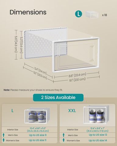 SONGMICS folded boxes compact for off-season storage