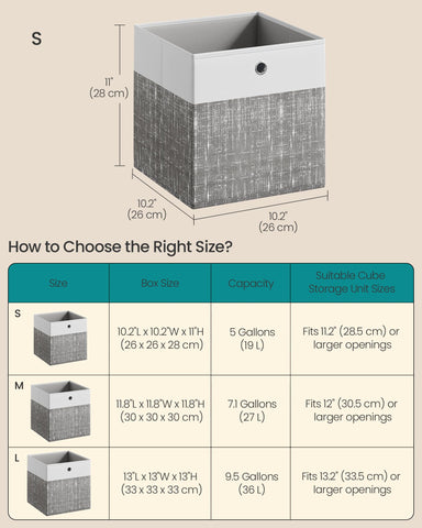 SONGMICS cube folded flat to save space when not in use