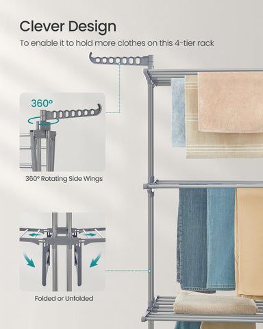 SONGMICS folded flat profile showing compact storage to save space