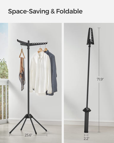 SONGMICS folded flat for storage illustrating space-saving benefit