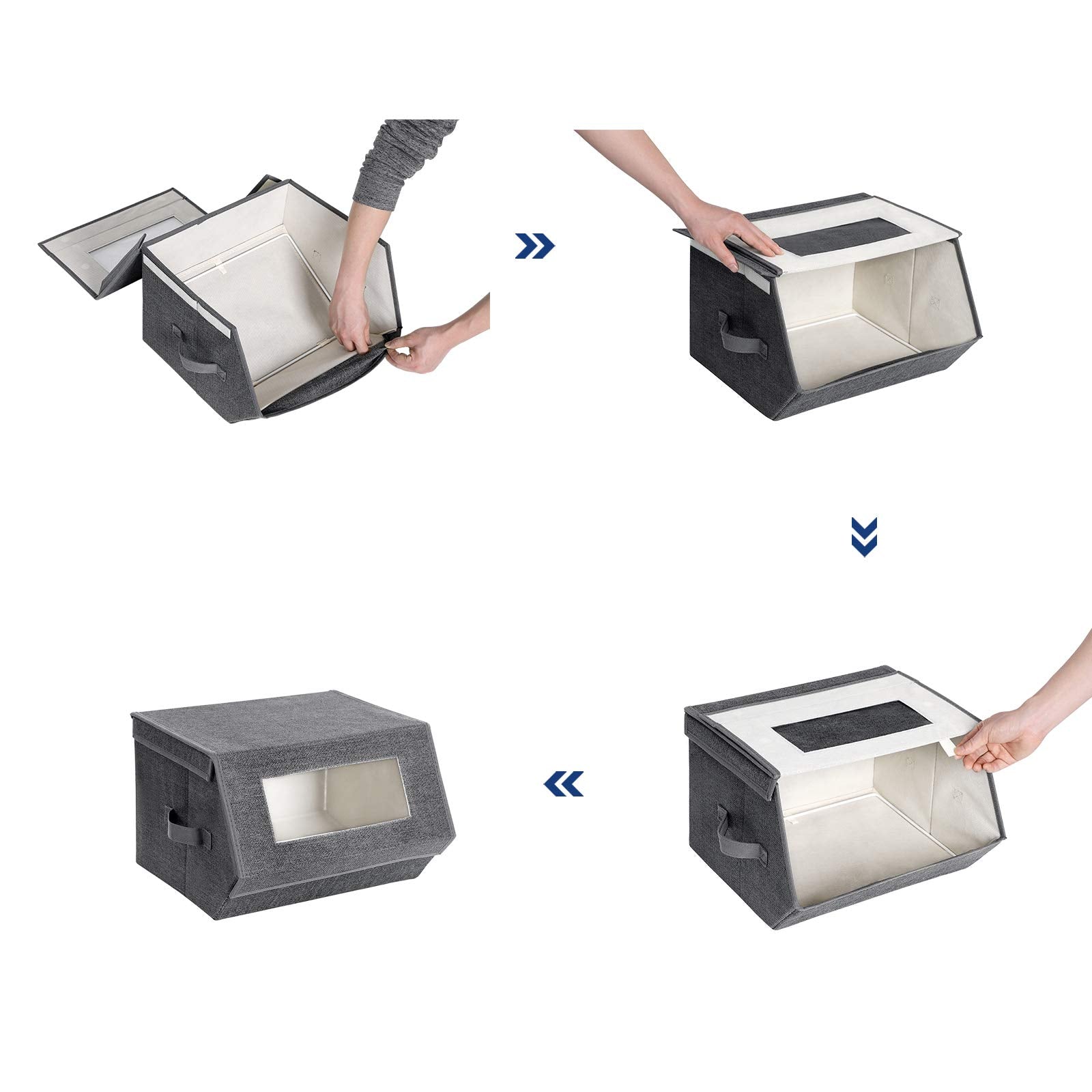 SONGMICS folded flat demonstrating compact, space-saving storage