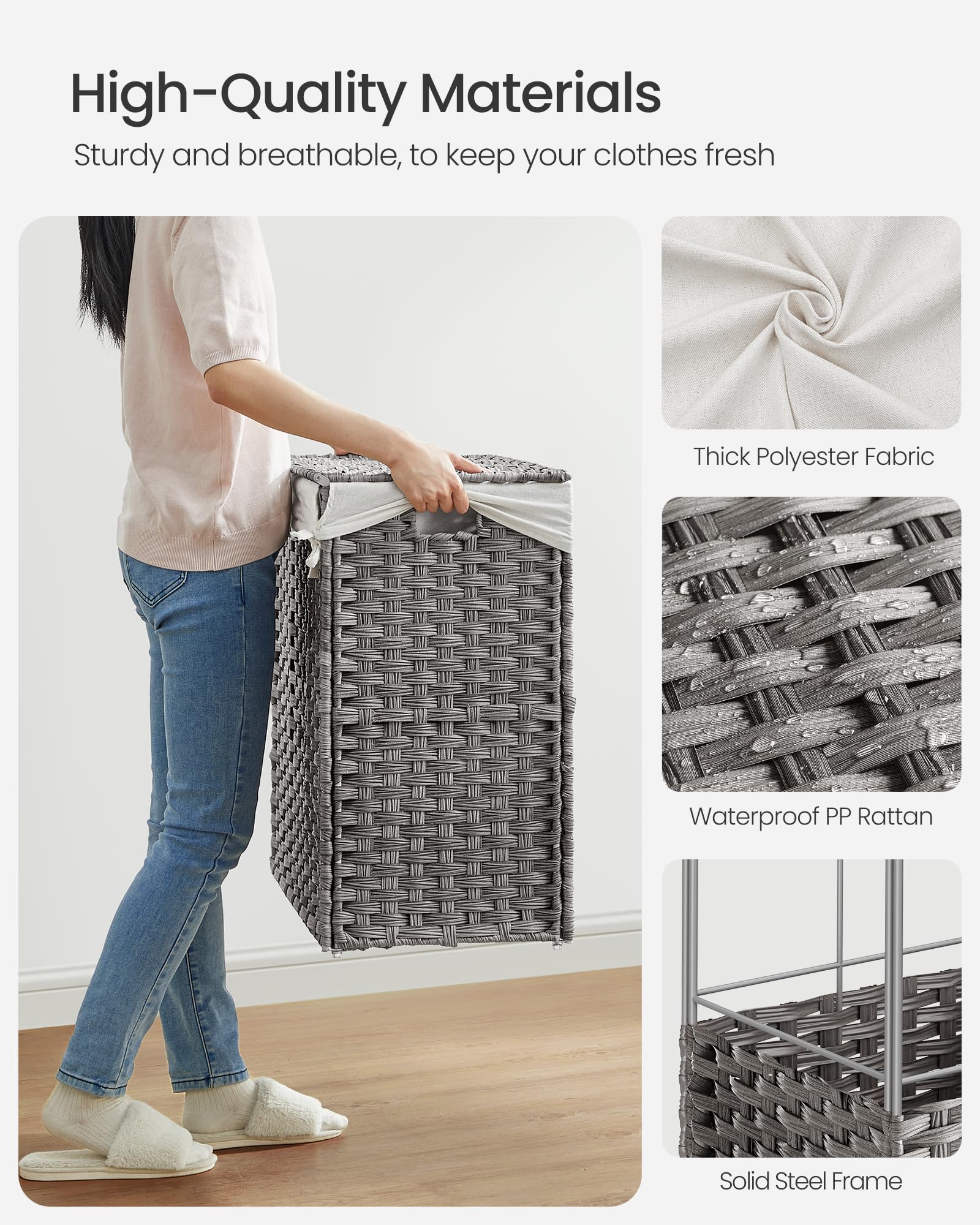 SONGMICS folded flat for compact storage and effortless transport