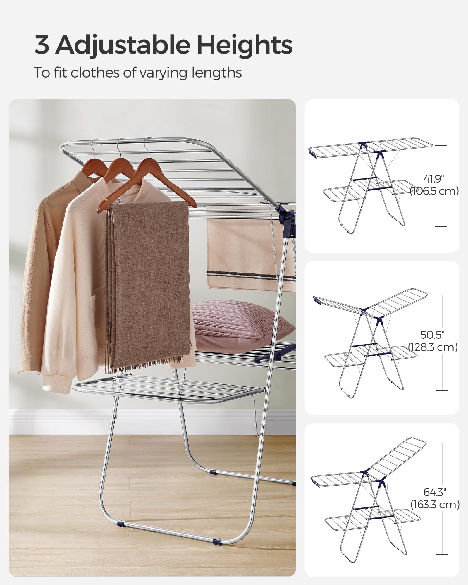 SONGMICS folded flat under bed showing compact storage advantage