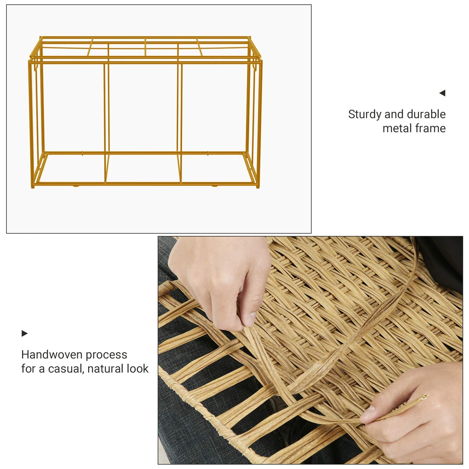 SONGMICS folded flat showing compact storage convenience