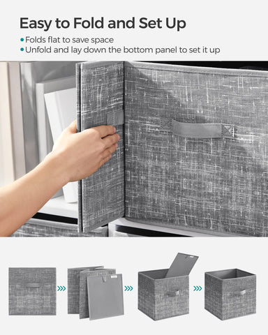 SONGMICS folded flat for compact storage saving closet and garage space
