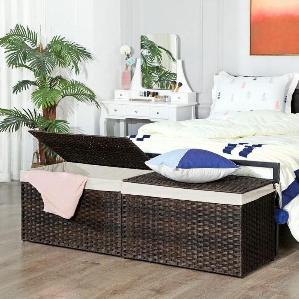 SONGMICS folded flat under bed for compact storage and space saving