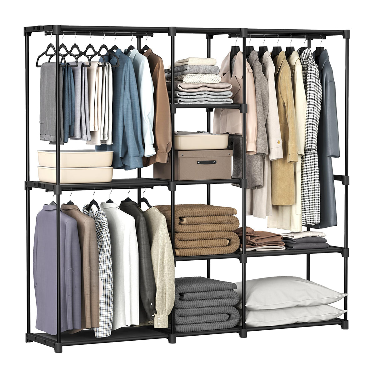 SONGMICS front full view showing compact organized storage benefit