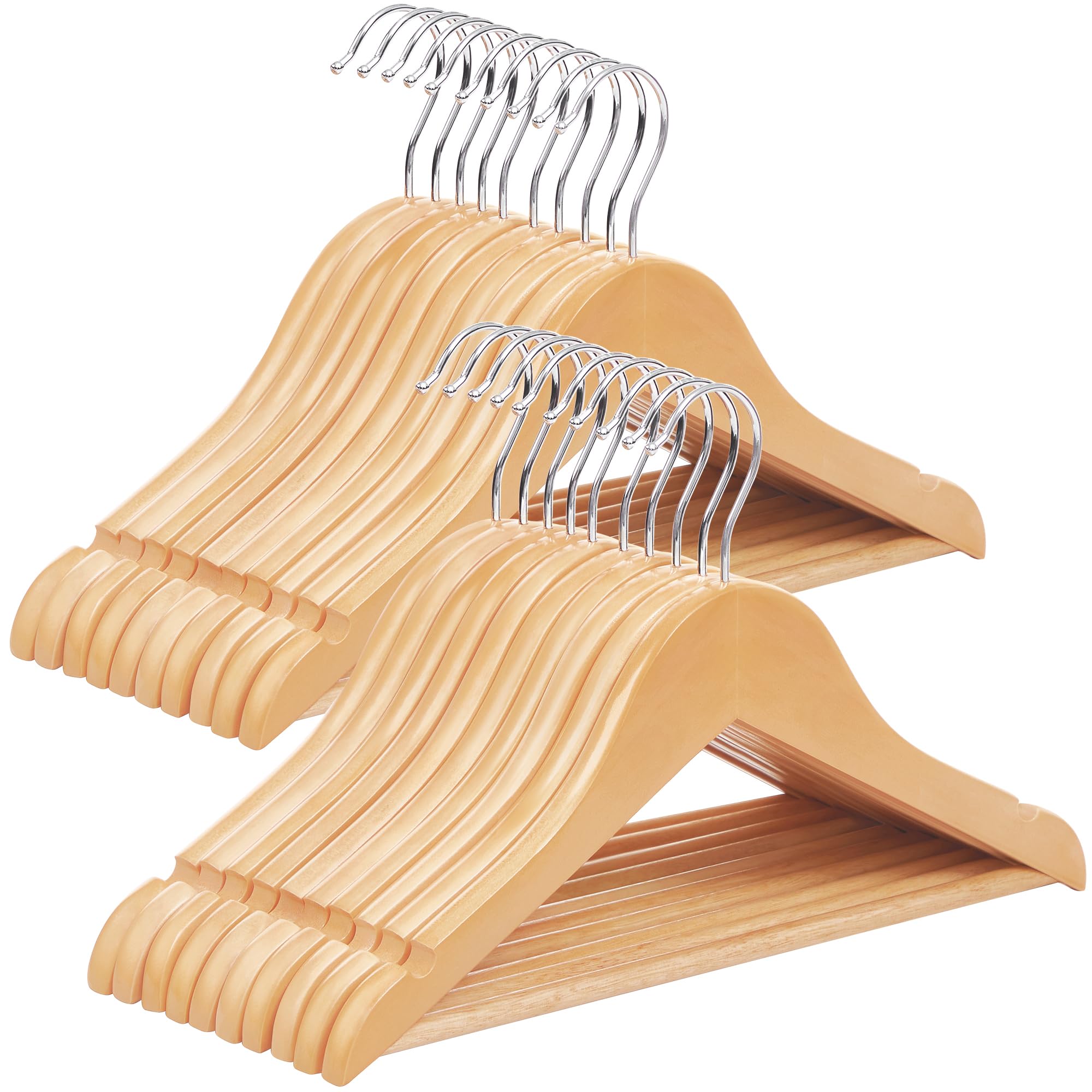 SONGMICS front view of 20-pack baby hangers showing neat storage benefit