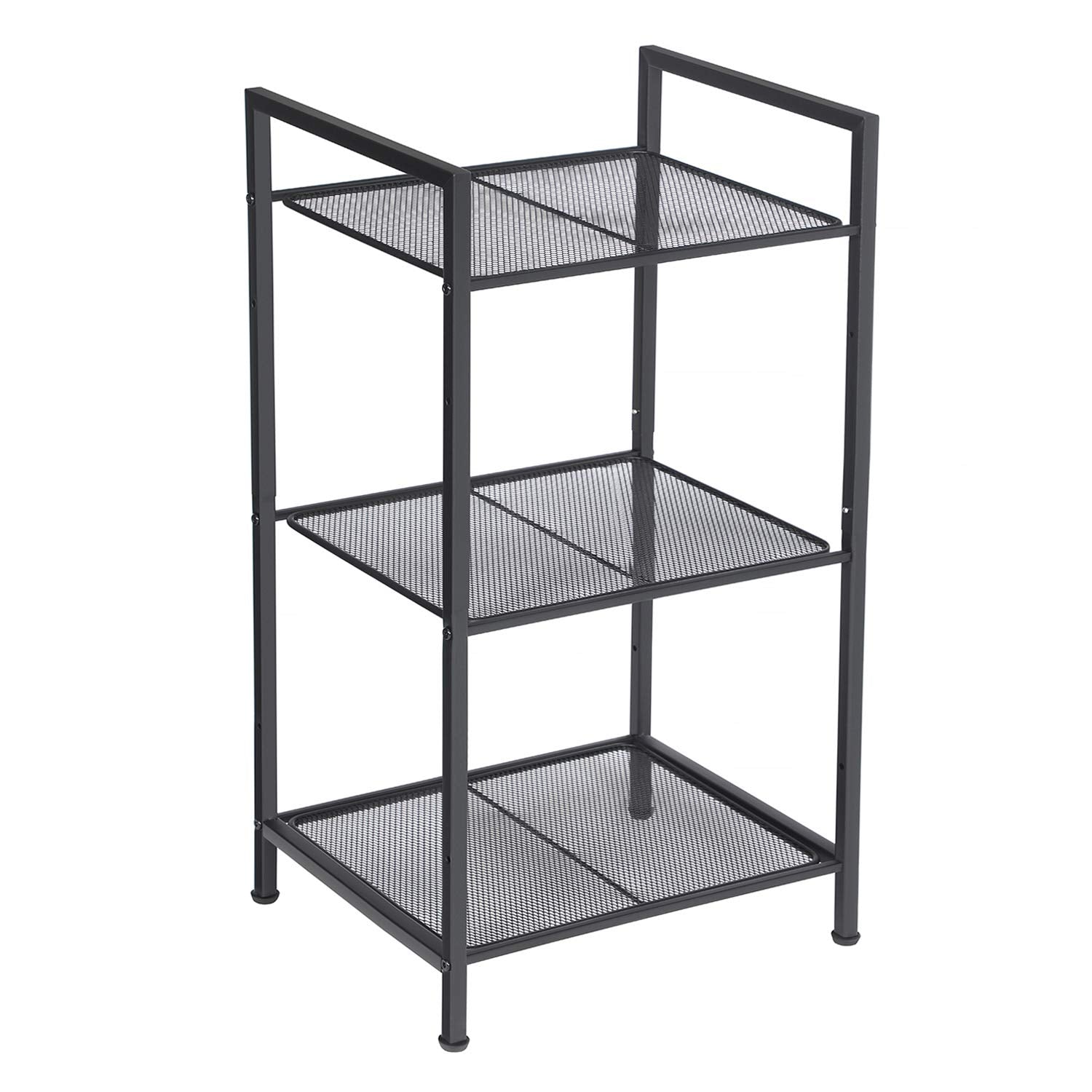 SONGMICS front view of assembled rack showing compact storage benefits