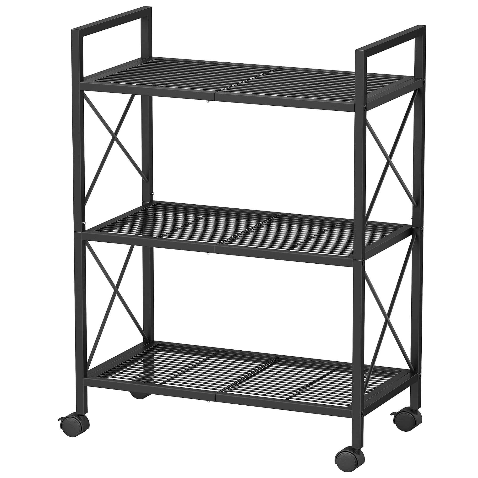 SONGMICS front view of fully assembled rack showing sturdy storage benefit