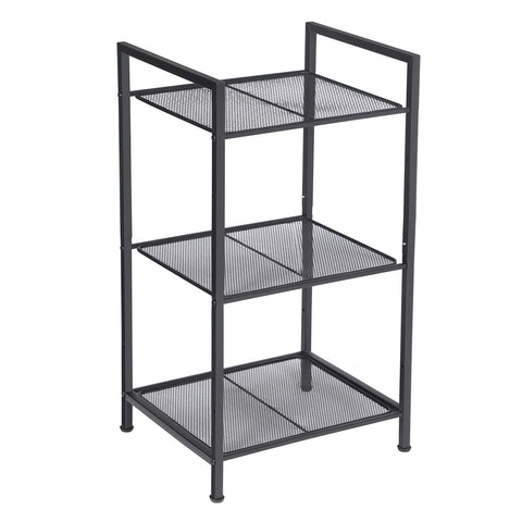 SONGMICS front view of assembled rack showing compact storage benefits